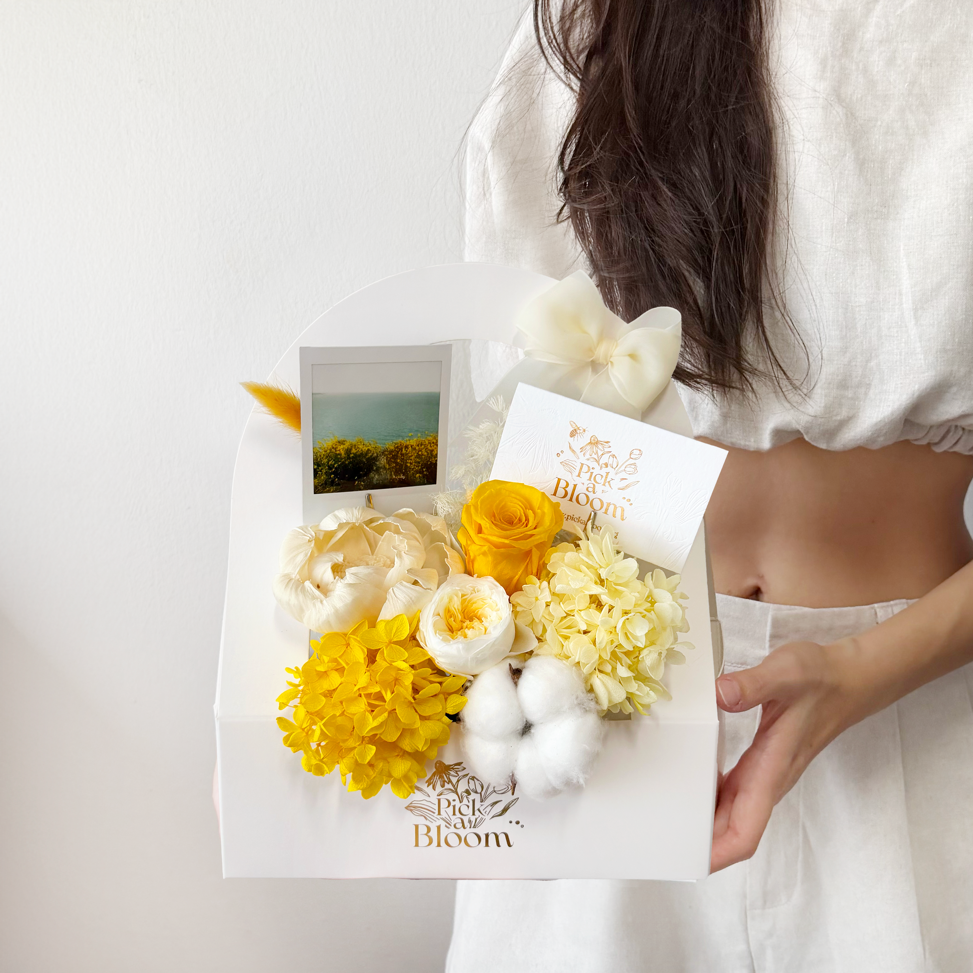Honey Yellow Preserved Bloom Box