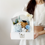 Graduation bear Blue Bloom Box (Preserved)