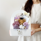 Graduation bear Purple Bloom Box (Preserved)