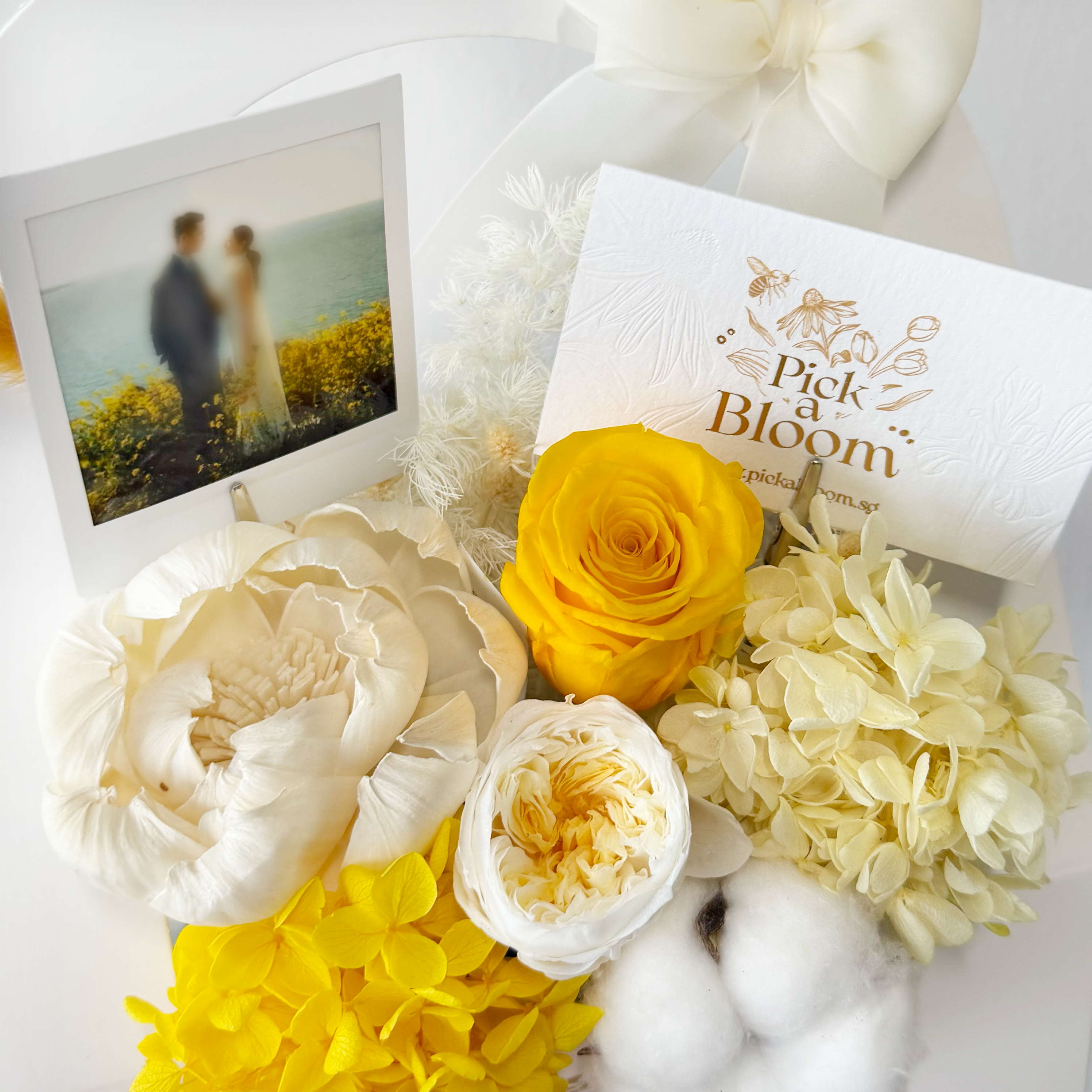 Honey Yellow Preserved Bloom Box