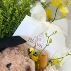 Graduation Bear Sunflower Bouquet (Fresh)