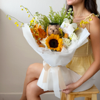 Graduation Bear Sunflower Bouquet (Fresh)
